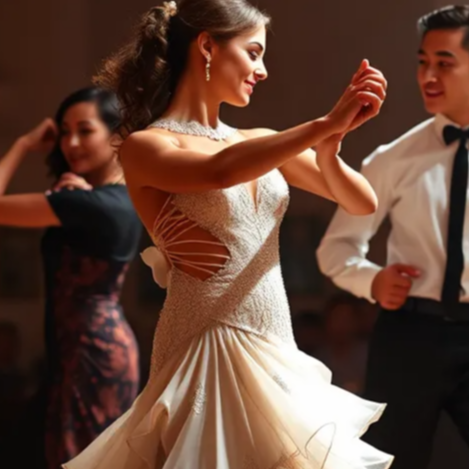 A lively party scene with friends enjoying themselves, laughing and dancing. A car driving along a scenic route with windows down, and people enjoying the drive, all set against a sky transitioning into sunset.